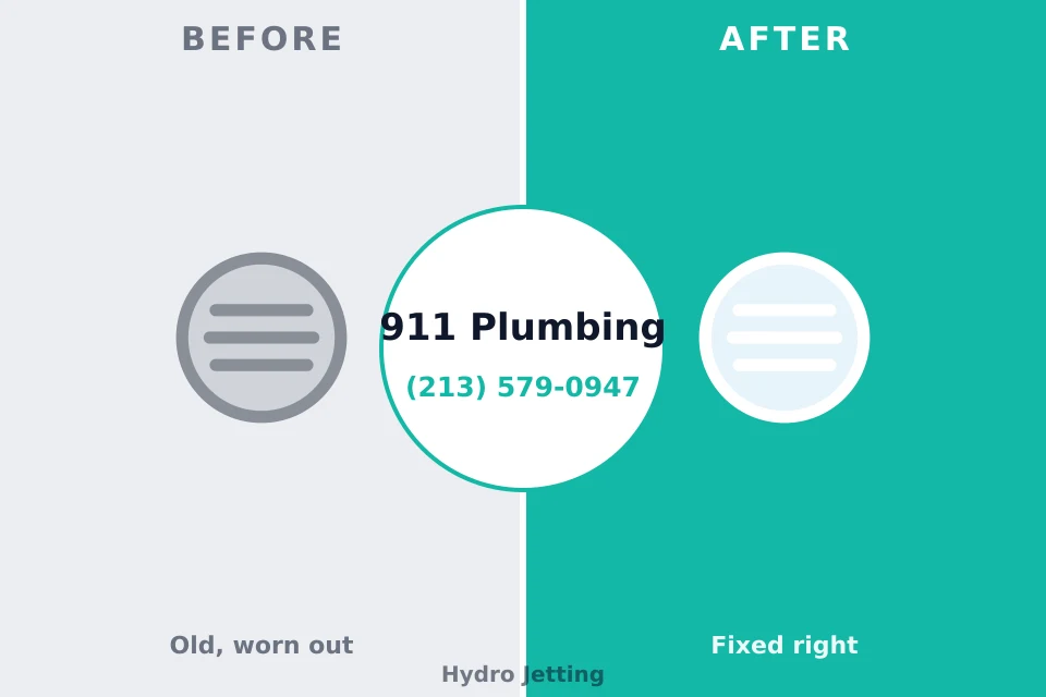 Before and after: plumbing repair Laguna Beach, FL